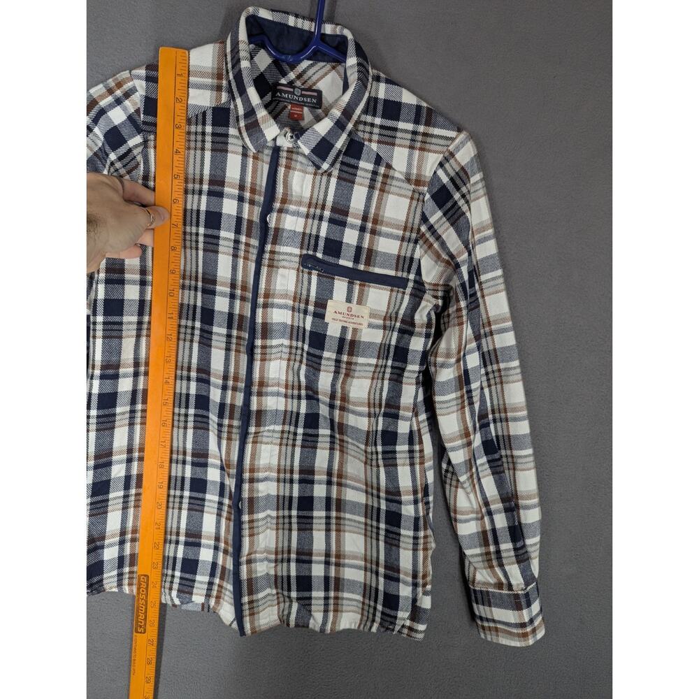 Amundsen Skauen Flannel Zip Button Field Shirt Womens Medium Plaid - Picture 7 of 14